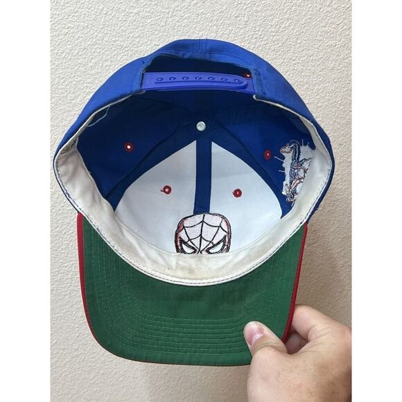 Vintage 1993 SpiderMan Hat Cap Marvel Comics Blockhead American Needle SnapBack - Picture 5 of 5